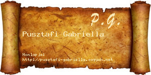 Pusztafi Gabriella névjegykártya